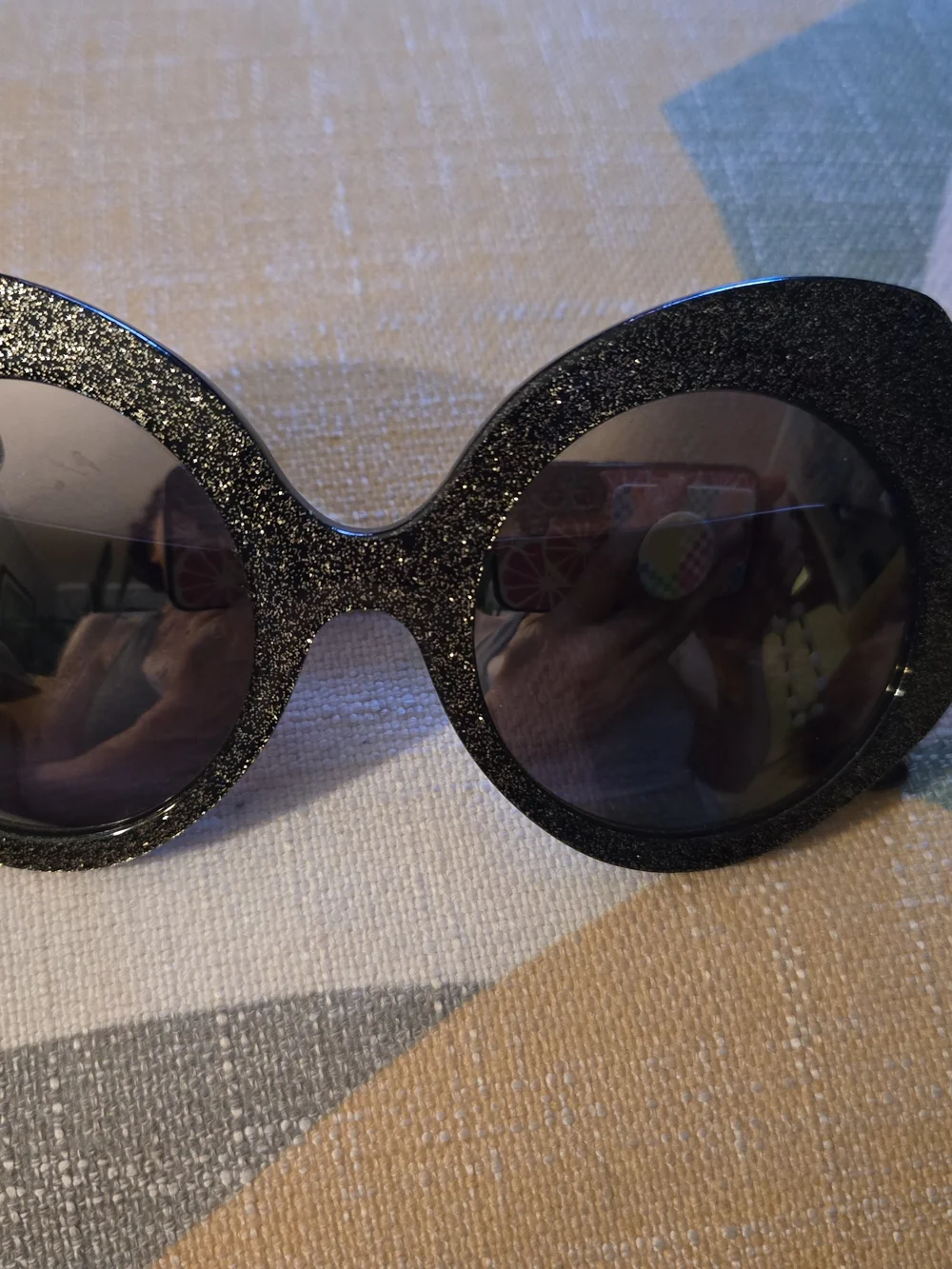 See Eyeware Mondo Sparkle Round Women's Sunglasses - Black Glitter